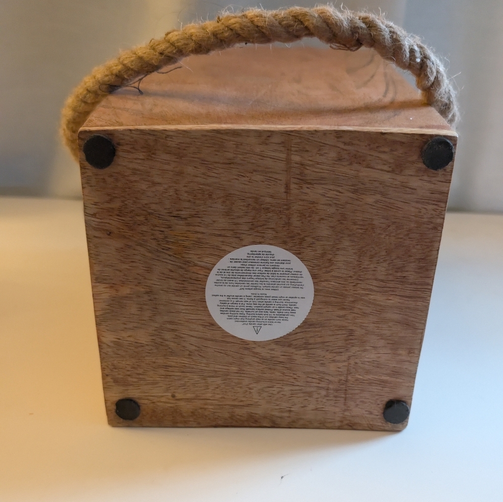 Frankenstein Wooden Halloween Lantern with Rope Handle - Picture 5 of 7